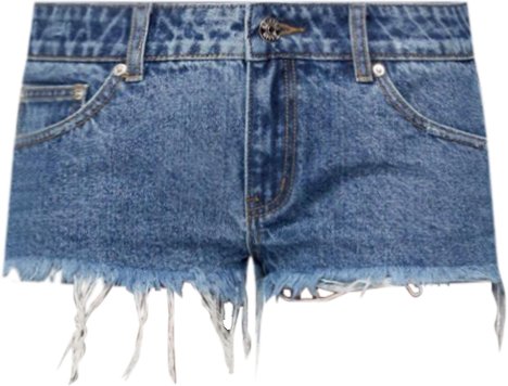 Women's Frayed Vintage Washed Denim Shorts