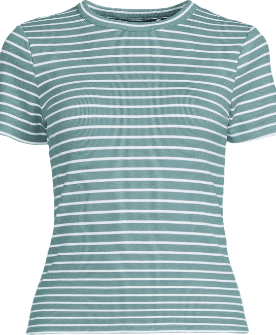 Women's Drapey Rib Fitted Short Sleeve T-Shirt