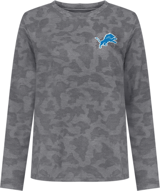 Women's Grey Detroit Lions Camo Performance Long Sleeve T-Shirt