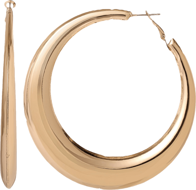 Bold Crescent Hoop Earrings