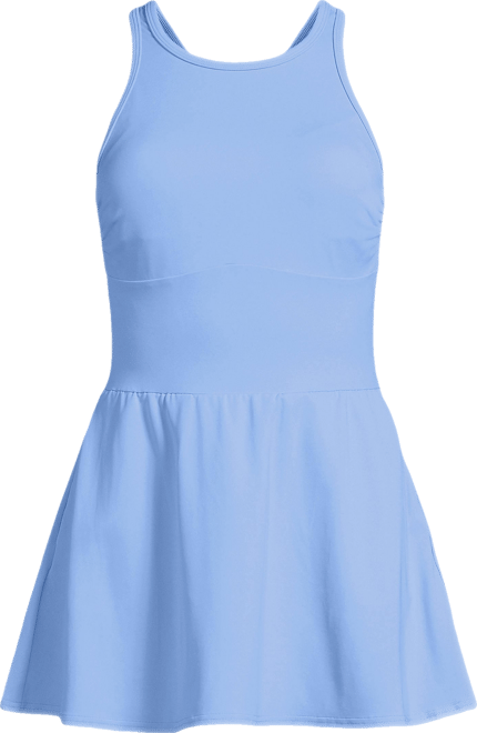 Women's Tugless High Neck Swim Dress Swimsuit