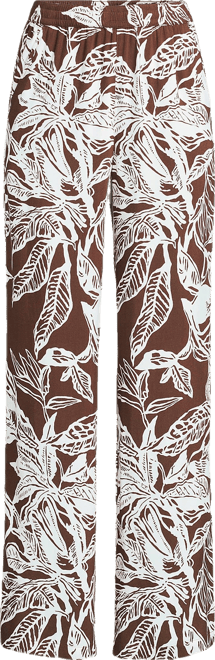 Women's Plus Size Rayon High Rise Wide Leg Pants