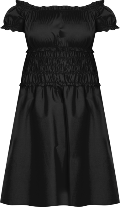 Women's Plus Size Off Shoulder Smocked Midi Dress