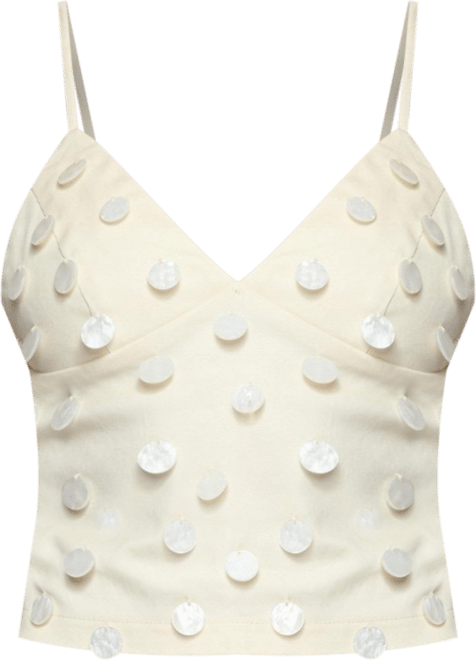 Womens Arielle Iridescent Backless Top