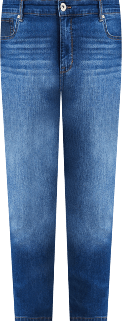 Plus Size High-Rise Straight-Leg Jeans, Exclusively at Macy's