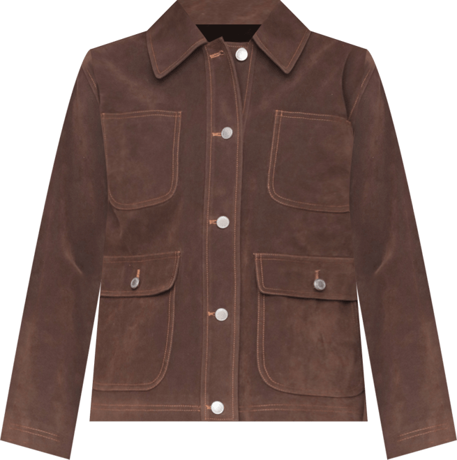 Women's Wing-Collar Faux-Suede Jacket