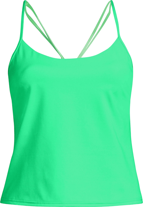 Women's Tugless QuickDry Adjustable Strappy Back Tankini Top