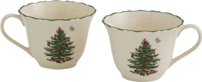 Christmas Tree Punch Cups, Set of 2