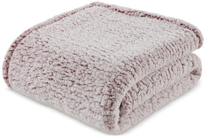 Cozy Sherpa Throw Blanket, 50" x 60"