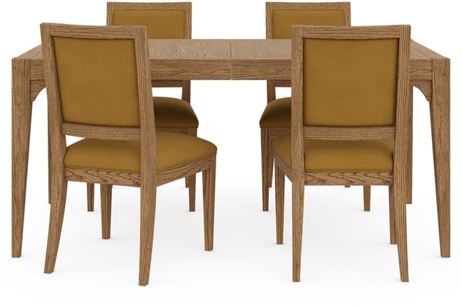 Everleigh Dining 5-Pc. Set (Table & 4 Upholstered Back Side Chairs)
