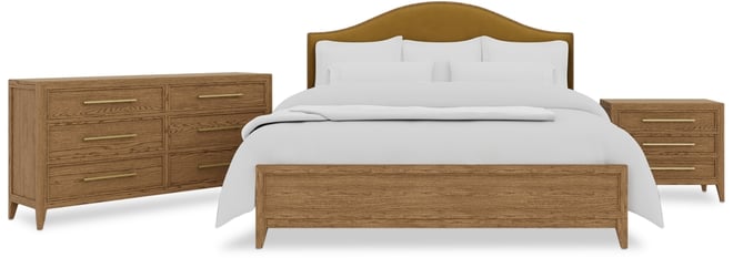 Everleigh 3-Pc. King Bedroom Set (Bed, Dresser & Three Drawer Nightstand)