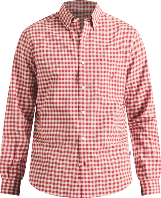 Men's Long Sleeve Check Button-Down Shirt