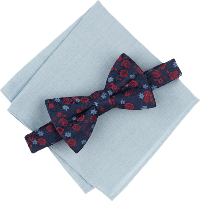 Men's Barrett Floral Bow Tie and Pocket Square Set, Macy's Exclusive