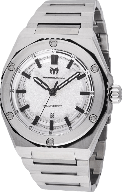 Men's Tm-416060 Coral Quartz Silver Dial Watch