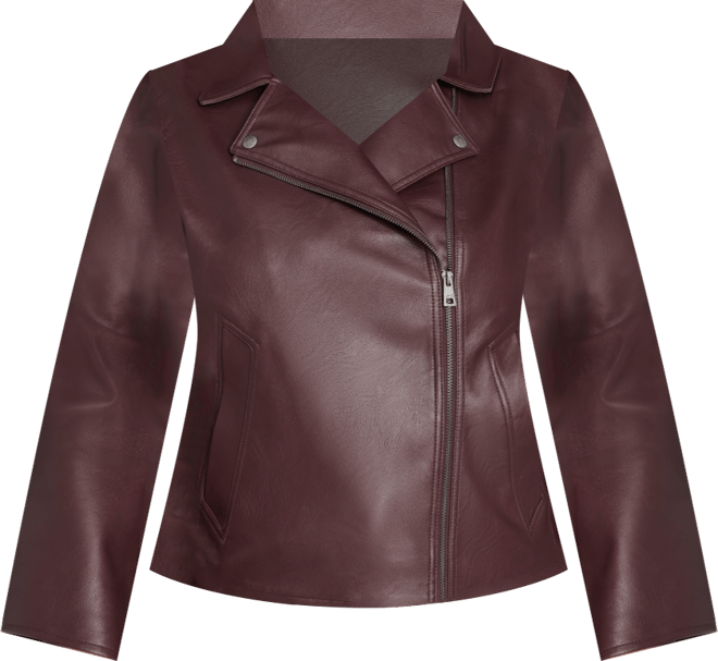 Plus Size Long Sleeve Moto Jacket