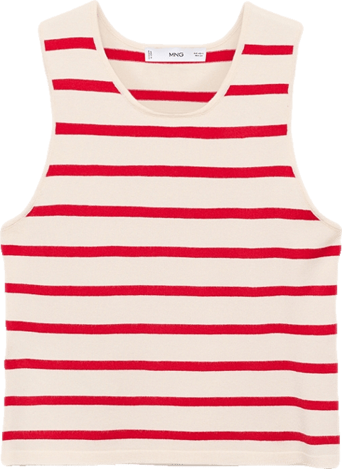 Women's Striped Knitted Crop Top