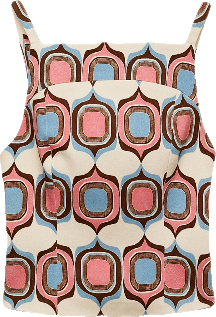 Women's Printed Boat-Neck Top