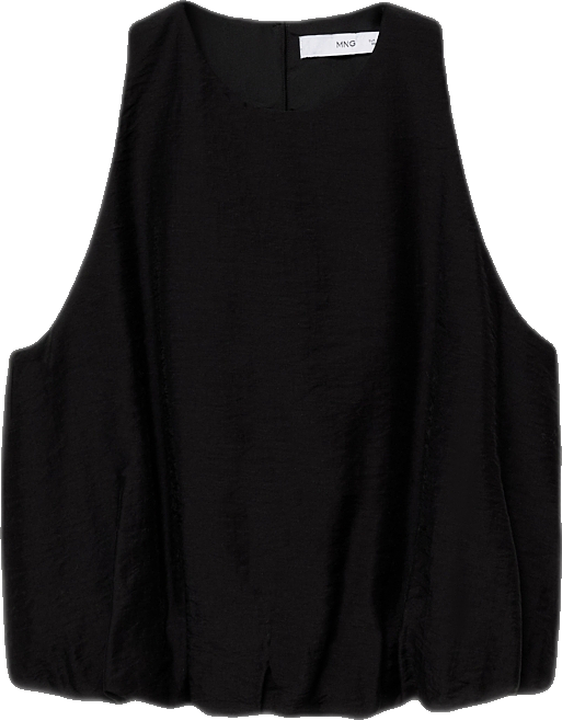 Women's Puffed Hem Lyocell-Blend Top