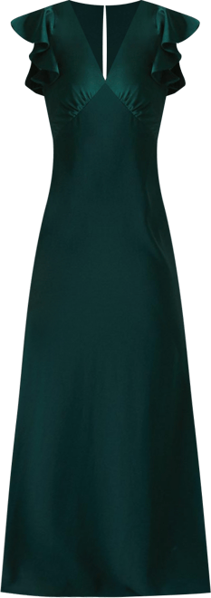 Women's Petite V-Neck Maxi Bridesmaid Dress