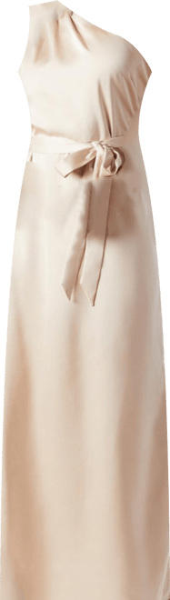 Women's One Shoulder Satin Maxi Bridesmaid Dress