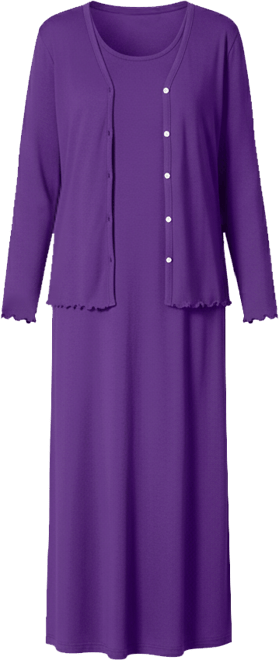 Women's Within Lettuce Trim Knit Jacket Dress