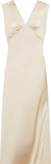 Women's Satin Maxi Bridesmaid Dress