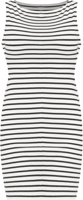Women's Stripe Rib Bodycon Dress