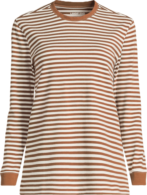 Women's Cotton Relaxed Long Sleeve Crew Neck