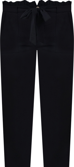 Plus Size Full Length Paper bag Waist Pants