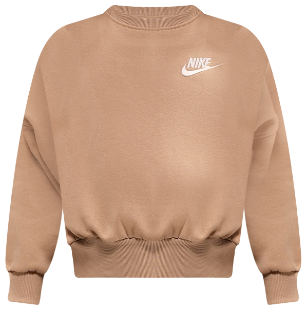 Nike Sportswear Club Fleece Φούτερ με crew λαιμόκοψη σε τετράγωνη γραμμή για κορίτσια