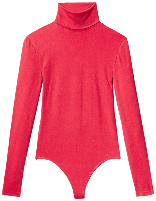 Wolford Colorado Turtleneck Long Sleeve Thong Bodysuit – Naughty