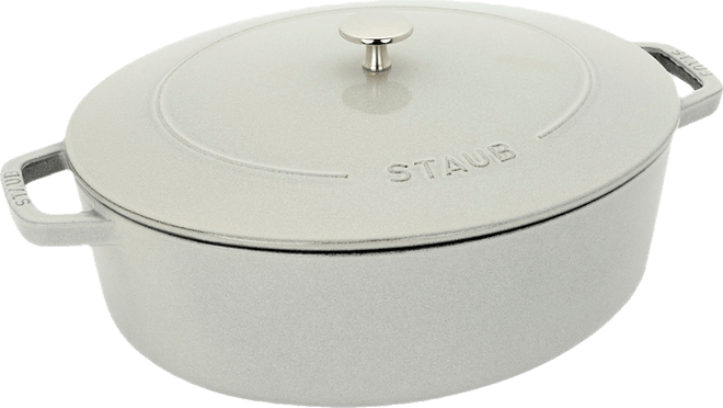 Cast Iron 6.25-Qt Wide Oval Dutch Oven