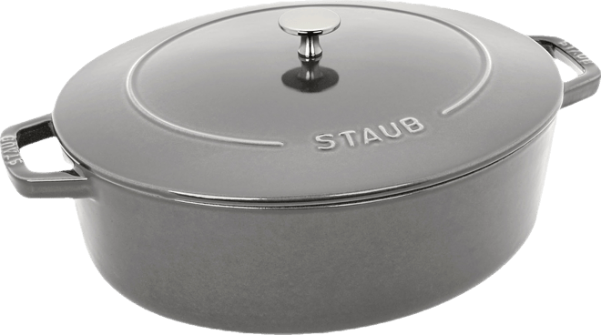 Cast Iron 6.25-Qt Wide Oval Dutch Oven