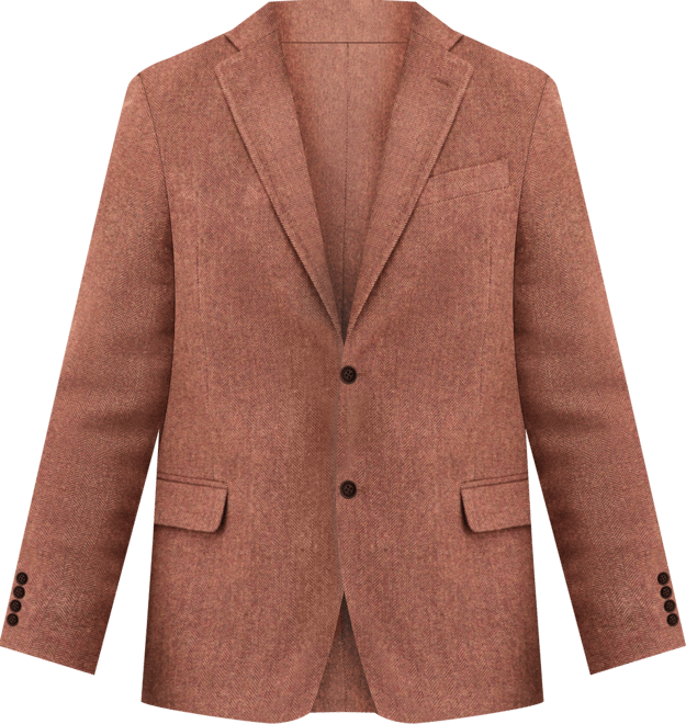 Men's Modern-Fit Solid Herringbone Tweed Sport Coat