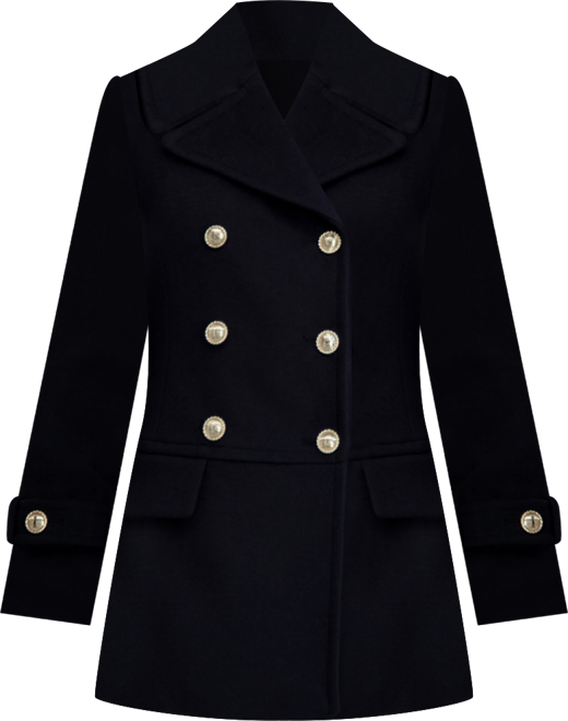 Women's Dropped Waist Peacoat