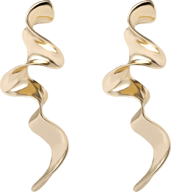 Wavy Statement Drop Earrings