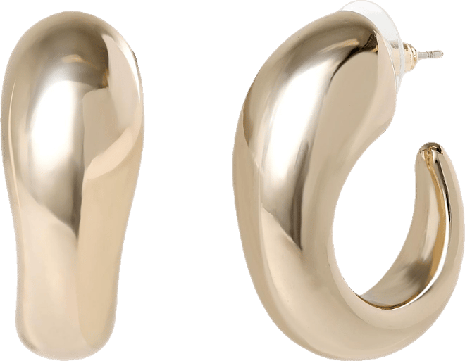 Sculpted Gold-Tone Hoop Earrings