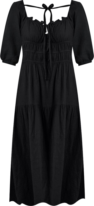 Women's Honey & Haze Black Midi Beach Dress
