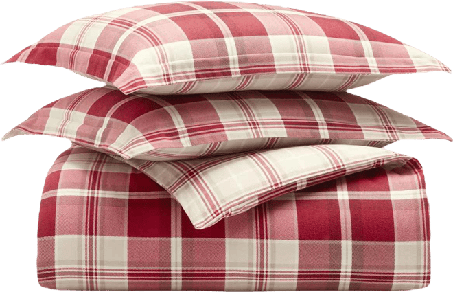 Crimson Plaid Flannel 3-Pc. Comforter Set, Full/Queen, Macy's Exclusive