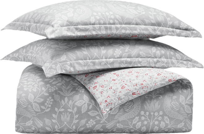 Festive Damask Flannel 3-Pc. Comforter Set, Full/Queen, Macy's Exclusive