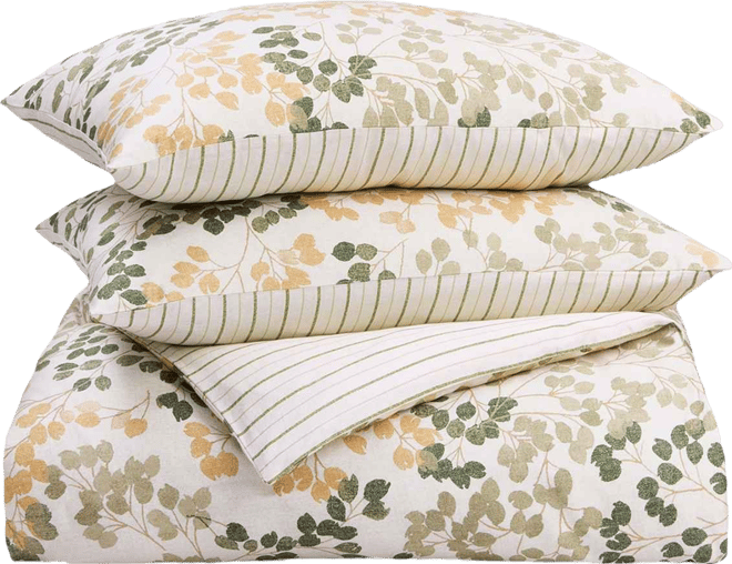 Alder Leaves Reversible 3-Pc. Comforter Set, Full/Queen, Macy's Exclusive