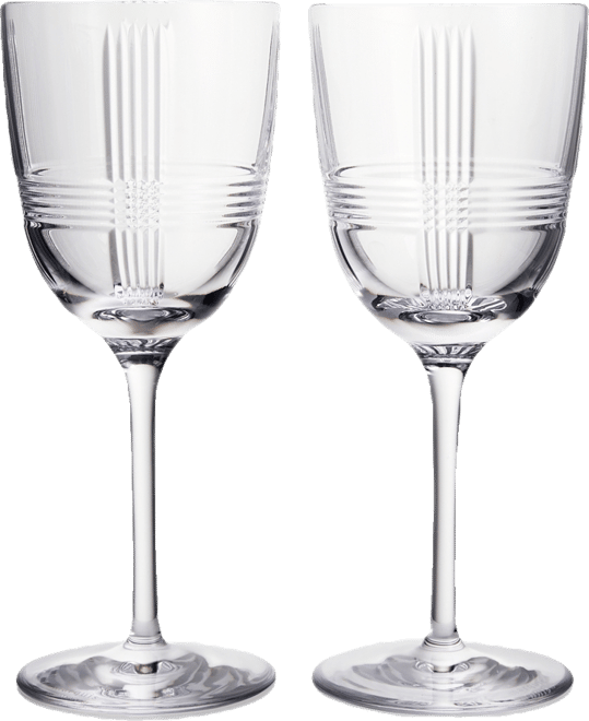 Vector Red Wine Glasses, Set of 2