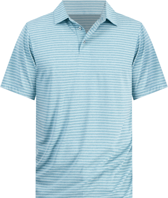 Men's Heathered Stripe Golf Polo Shirt