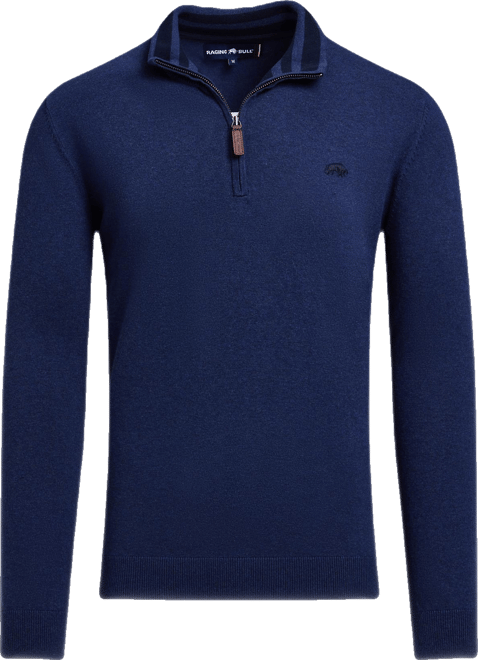 Men's Quarter Zip Cotton/Cashmere Knit