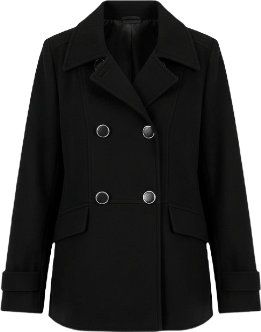 Juniors' Double-Breasted Collared Coat