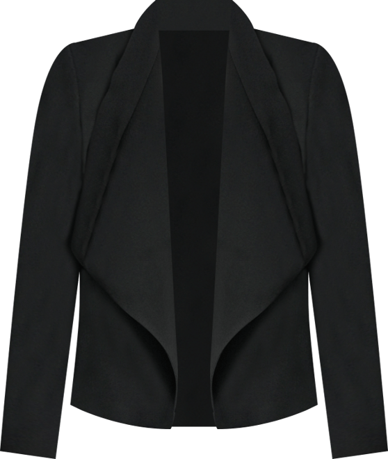 Women's Padded Shoulder Open Front Jacket