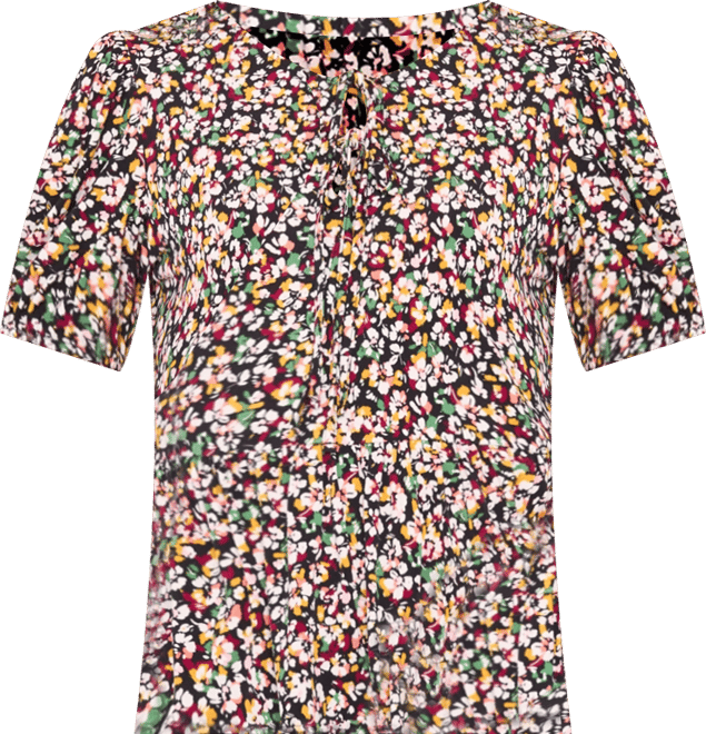 Women's Short Sleeve Tie Front Top