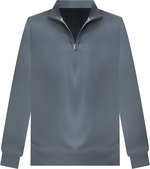 Textured Knit Quarter Zip - Breaker Blue | Faherty Brand