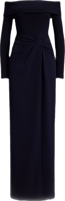 long dress modern Nour Fathallah N0672 - Light Green Column Gown with Cape Train