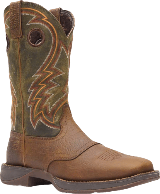 Men's Rebel by Dark Chestnut and Hunter Green Western Boot